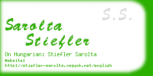 sarolta stiefler business card